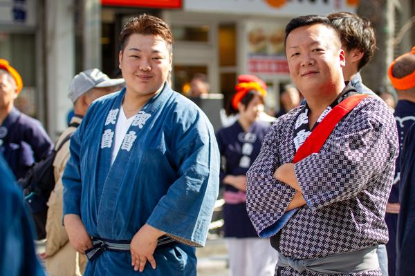 Two men posed for this gaijin at the 2018 Yokosuka Mikoshi Parade